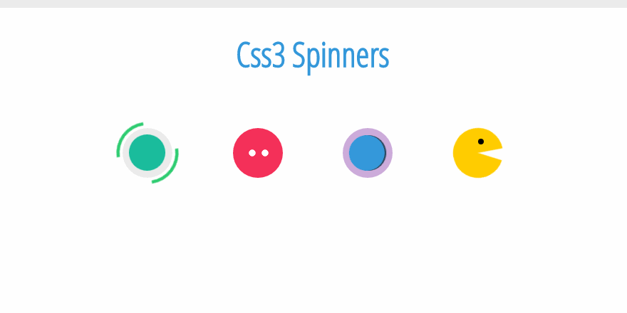 A Set Of Animated Css Spinners Codemyui