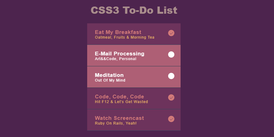 6 Checklist To Do List Design Inspiration Snippets 3 ℂ𝕠𝕕𝕖𝕄𝕪𝕌𝕀
