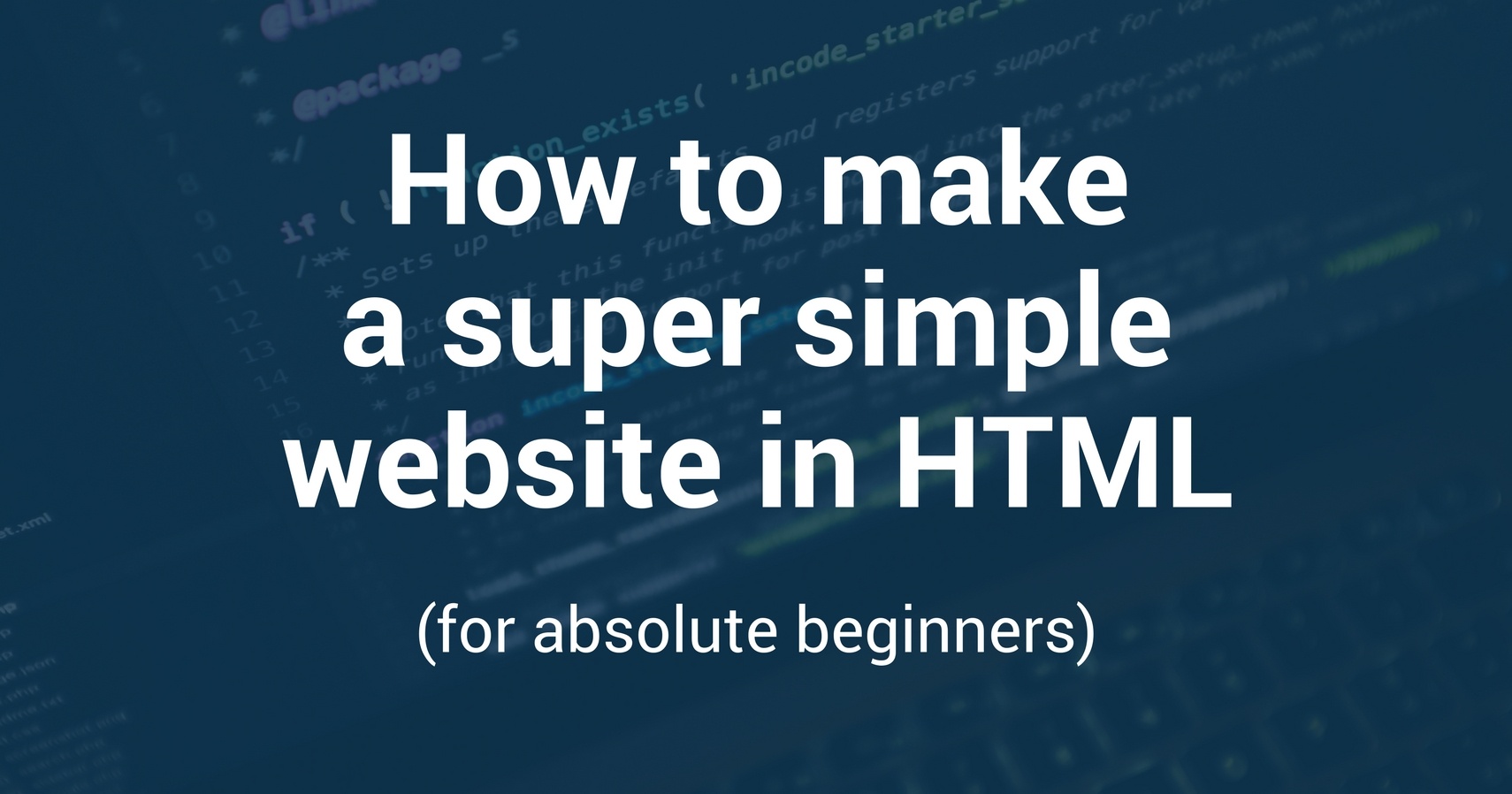 Making a website in html & css: Learn Html By Making This Super Simple Website Coder Coder