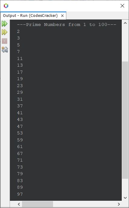 java program to print prime numbers
