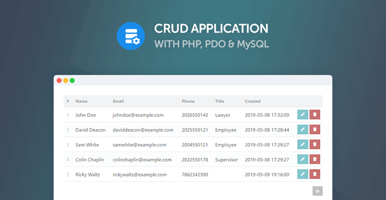 Simple source code about crud using php, mysql, pdo, jquery, chartjs, datatables, datepicker, with modal bootstrap and admin lte. Crud Application With Php Pdo And Mysql