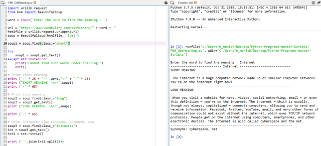 Web Scraping For Word Meaning Dictionary Using Python Codez Up