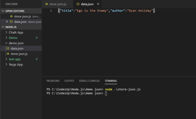 Parse JSON and Store JSON Data using Node.js | Codez Up