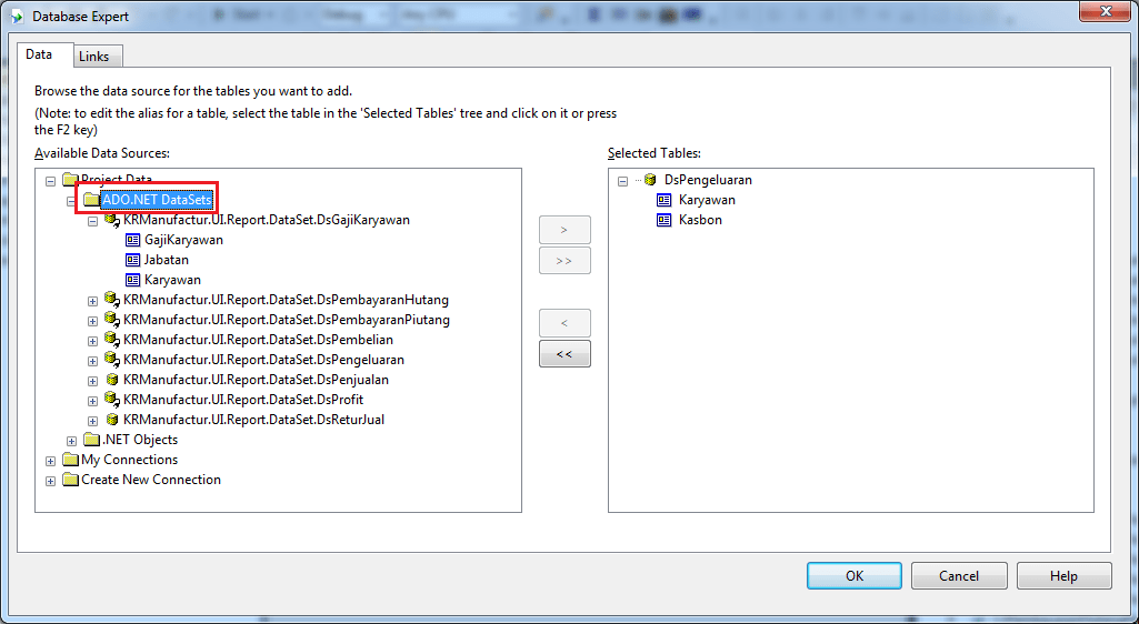 Membuat Laporan Crystal Reports .NET dengan Model Data-Push Bagian #2 | »  Coding4ever’s Blog «