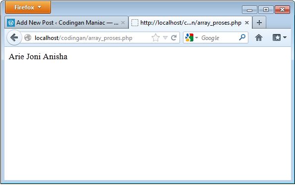 Options hasil curl akan berupa string, maka variabel $output akan berisi . Contoh Array Di Php Dengan For Loop Dan Foreach Codingan Maniac