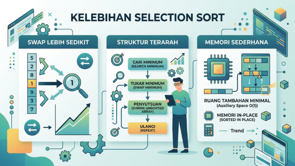 Kelebihan Selection Sort