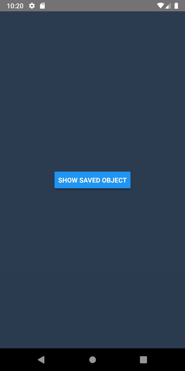 react native save javascript objects