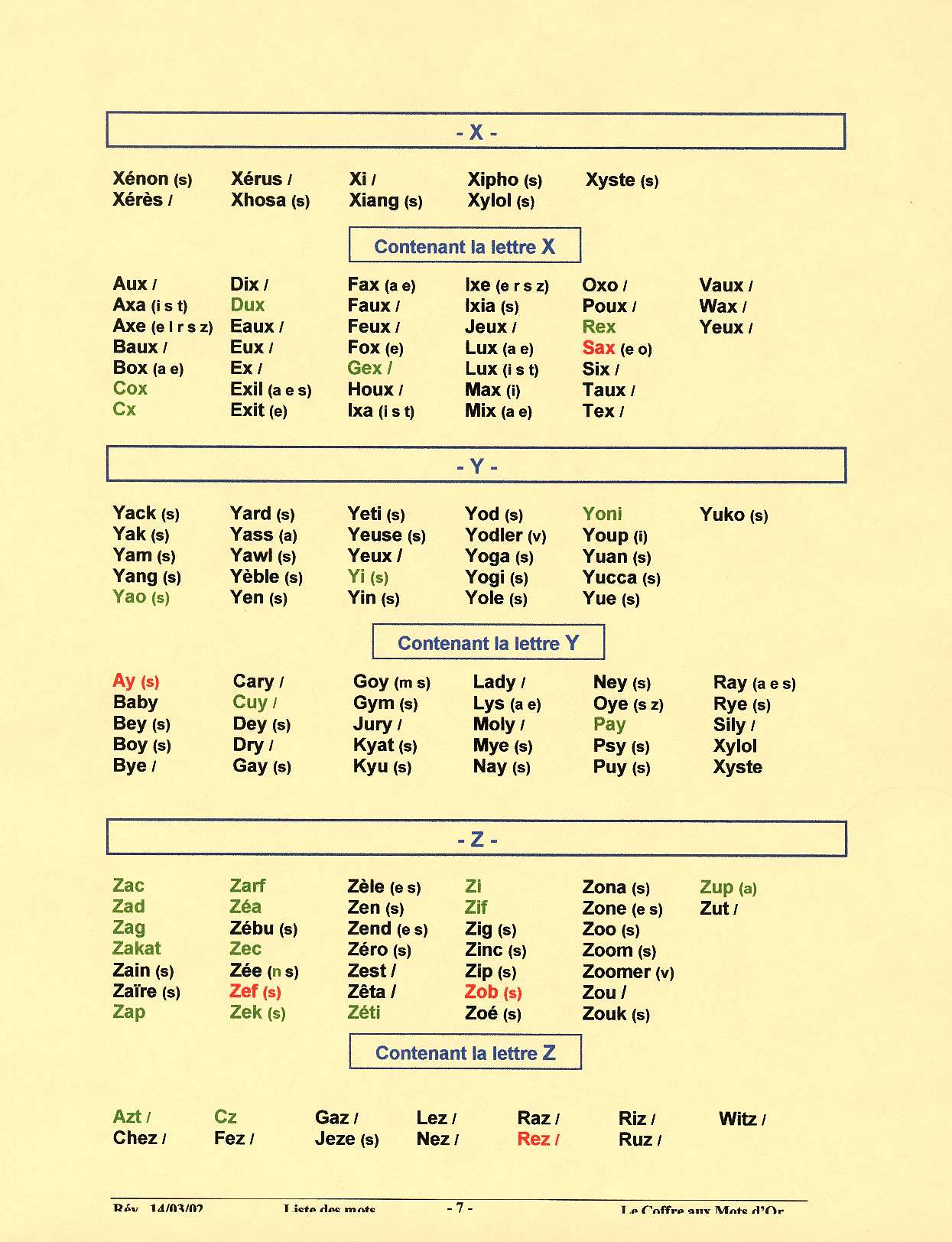 Mots de 2 lettres avec x; Ce Dictionnaire Contient Un Total De 2 486 Mots 1 040 Mots 2 A 3 Lettres Pour Les Lettre Simples 2 A 4 Lettres Pour Les Lettres J K Q W X Y Et Z Et Des Sigles 1 446 Mots Rallonges Il Contient Egalement Une Liste Des Mots De 2 Lettres Seulements Et Une