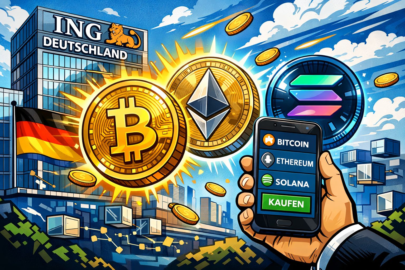 ING Allemagne autorise les achats de Bitcoin, Ethereum et Solana ING Allemagne autorise les achats de Bitcoin, Ethereum et Solana