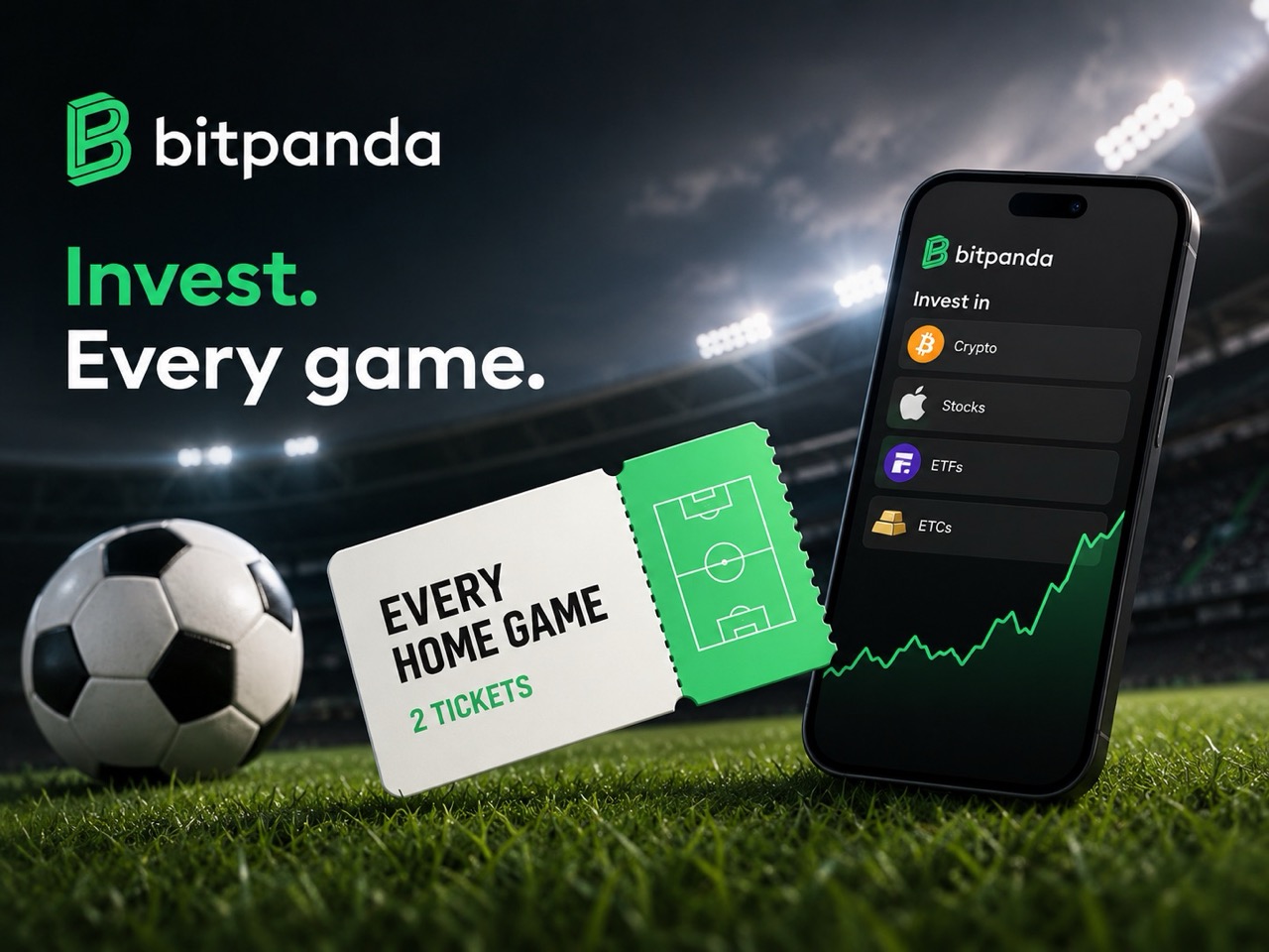 Bitpanda offre des billets pour chaque match à domicile : un investissement de 50 euros suffit Bitpanda offre des billets pour chaque match à domicile : un investissement de 50 euros suffit