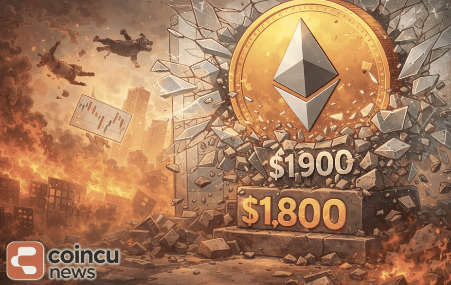 Ethereum Falls Below $1,900 Support as $1,800 Becomes the Next Critical Level