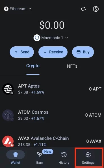 Step 1. Open the Trust Wallet Browser Extension and Go to Settings