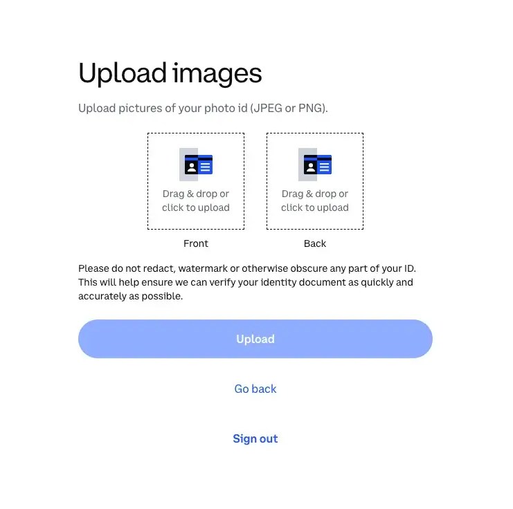Upload ID Images