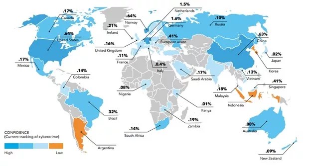 Figure 2: Real-time mapping of cyber criminal attacks