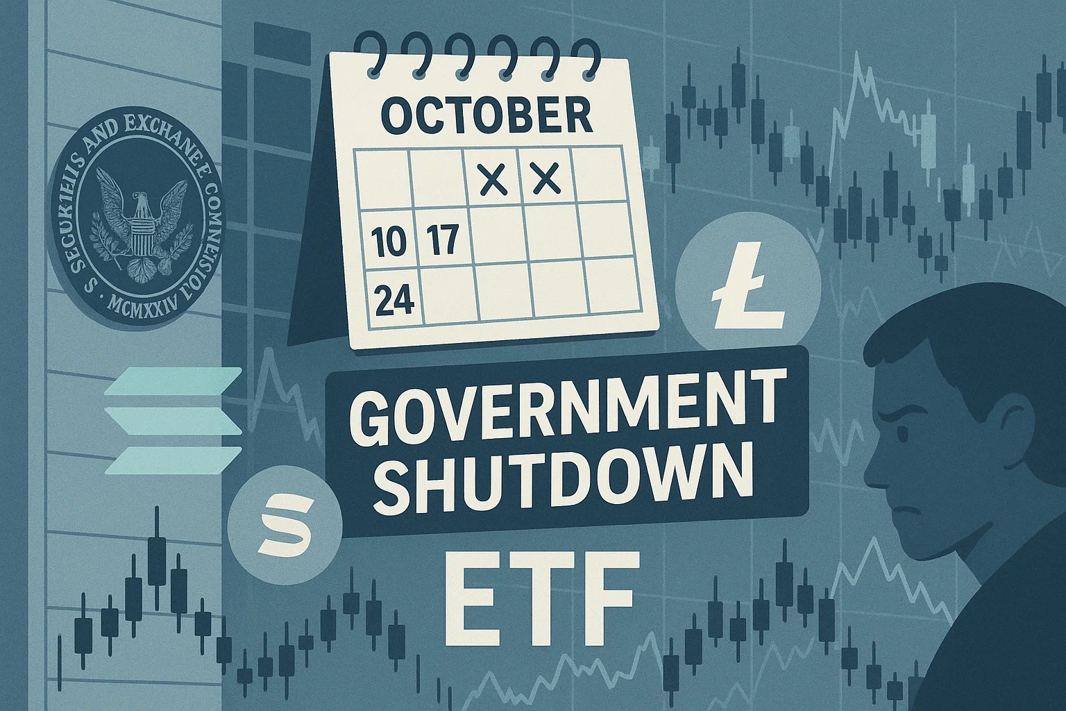 The closure of the US government may delay the approvals of Solana & Litecoin Etf, creating uncertainty and fluctuating the market.