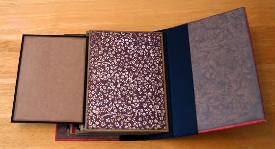 Photo showing the open page flip on page 12 of today's Mini Album project. 