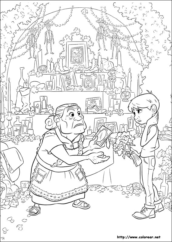 Disney coco photo booth props instant download day of the 4th birthday parties, . Dibujos para colorear de Coco