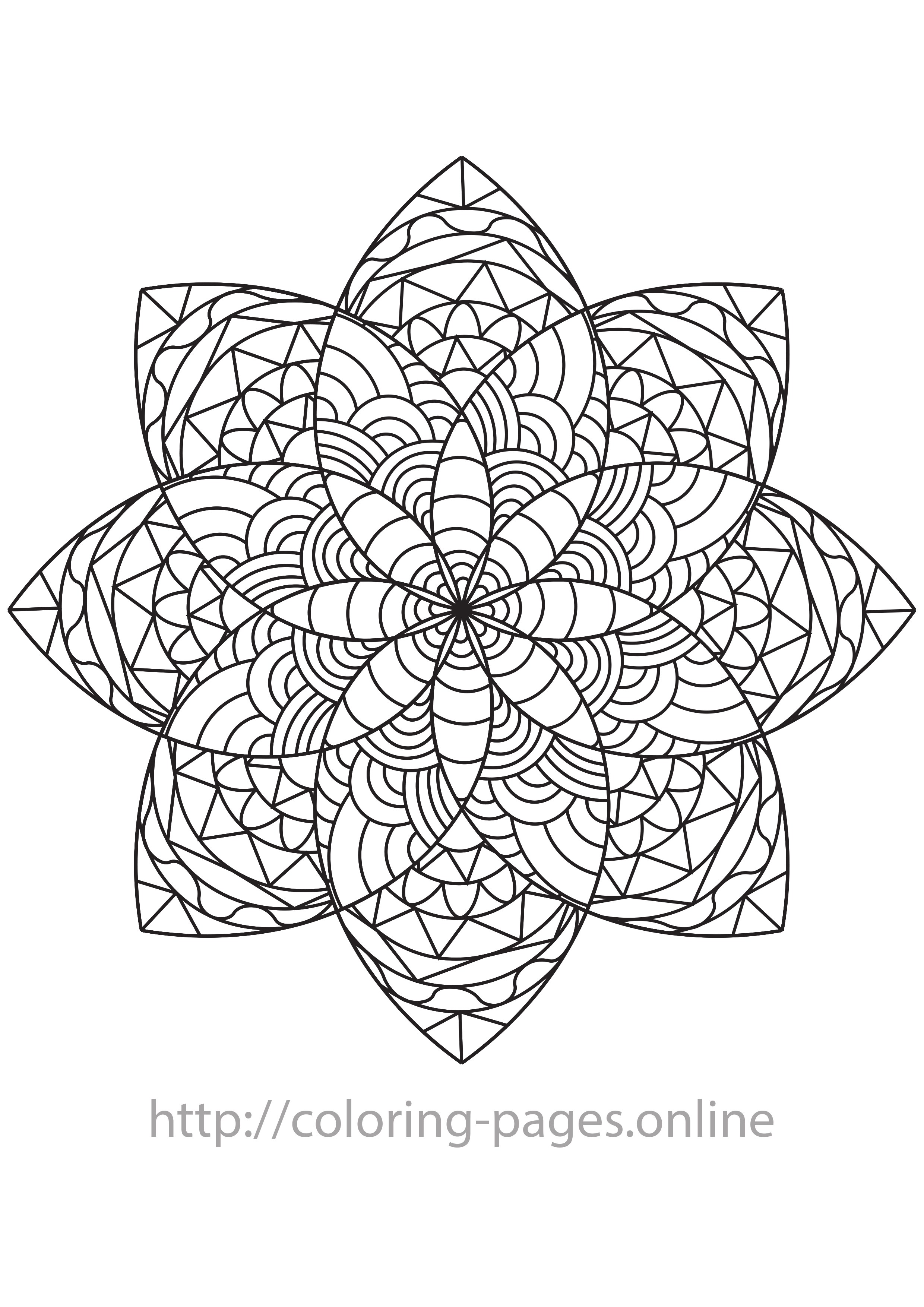 random mandala coloring page coloring for adults
