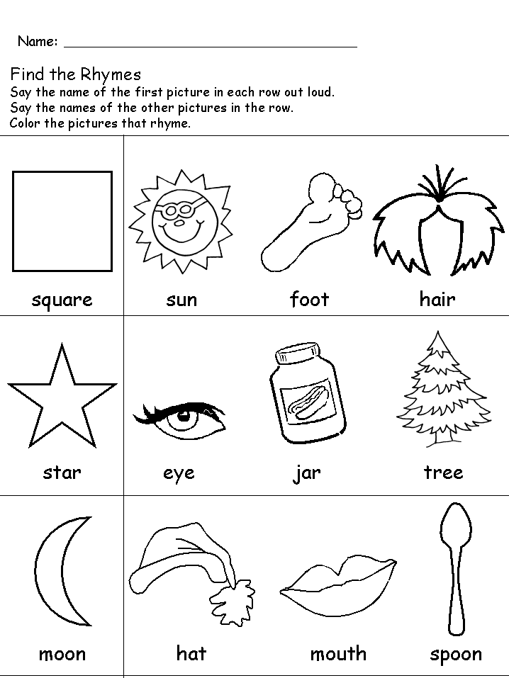 1st grade worksheets coloring rocks