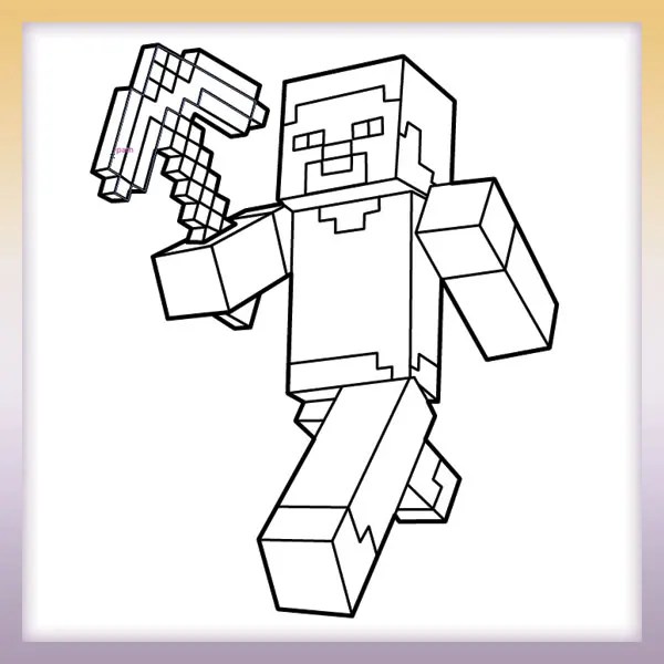 minecraft steve coloringbook pics