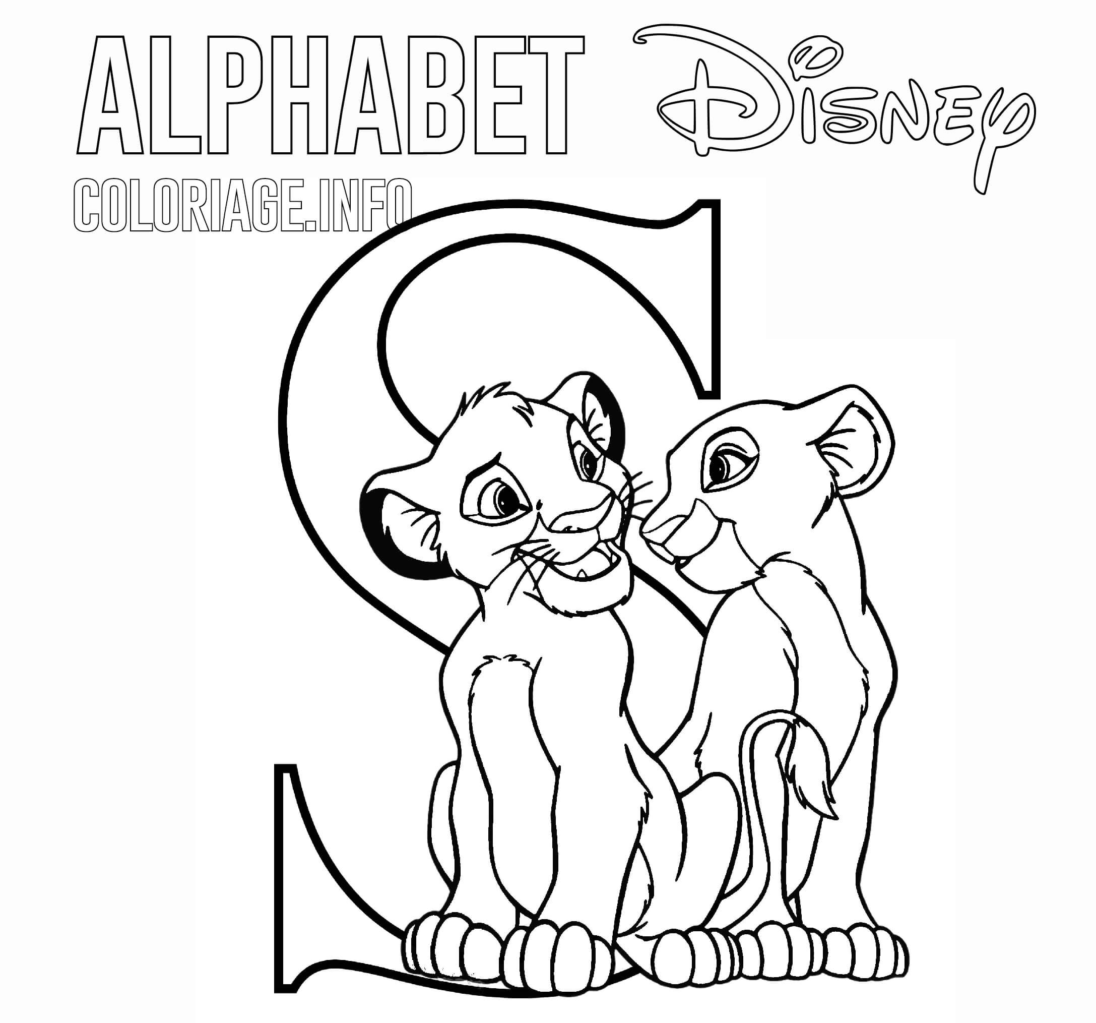 10 Disney Alphabet Coloring Pages S Inspirations