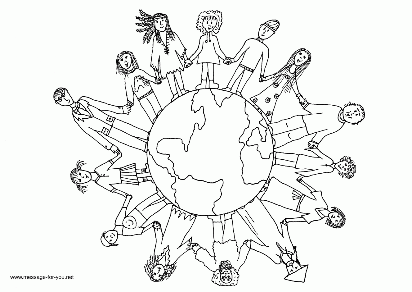 Free coloring sheets to print and download. Children Of The World Coloring Page Coloring Home