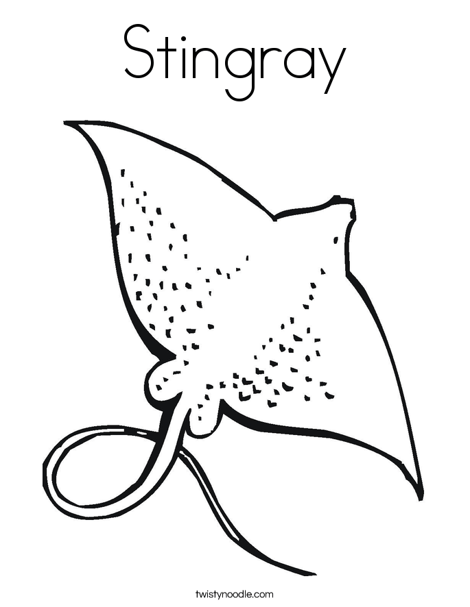 It preys on fish and mollusks. Stingray Coloring Page Coloring Home