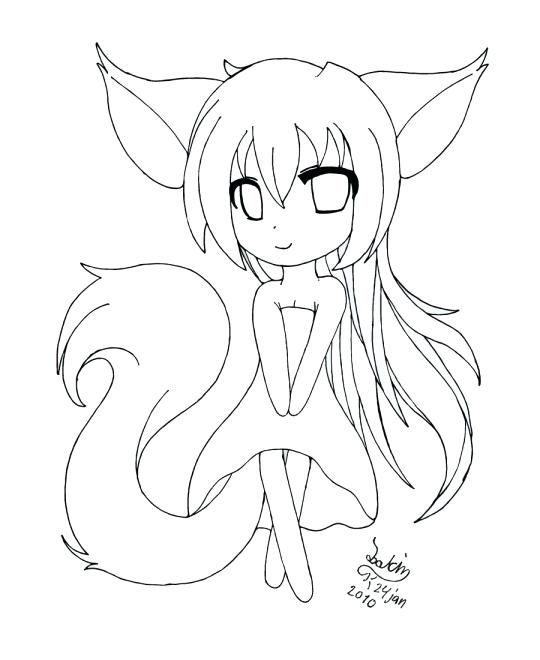 Helpful diagrams guide you in drawing a horse, cat, penguin, rabbit, and more. Anime Wolf Girl Coloring Pages Coloring Home
