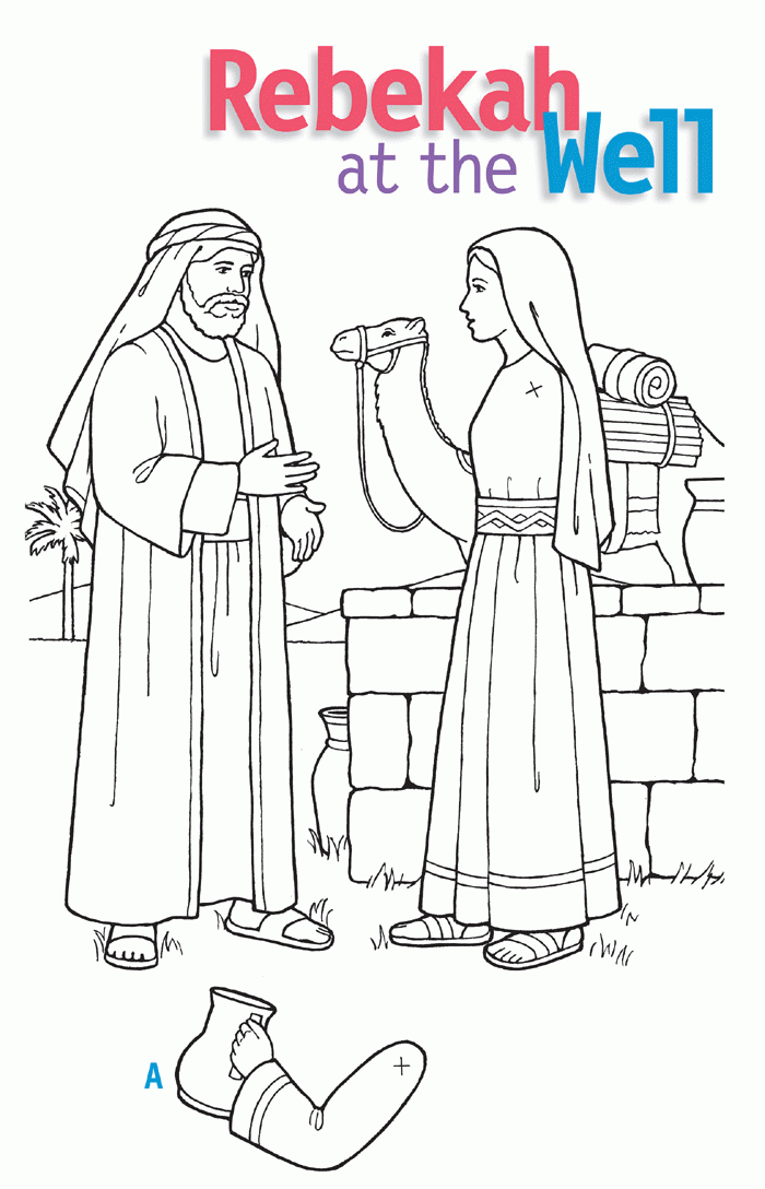 This coloring page will help children remember the important story of abraham's devotion to god. Isaac And Rebekah Coloring Pages Coloring Home