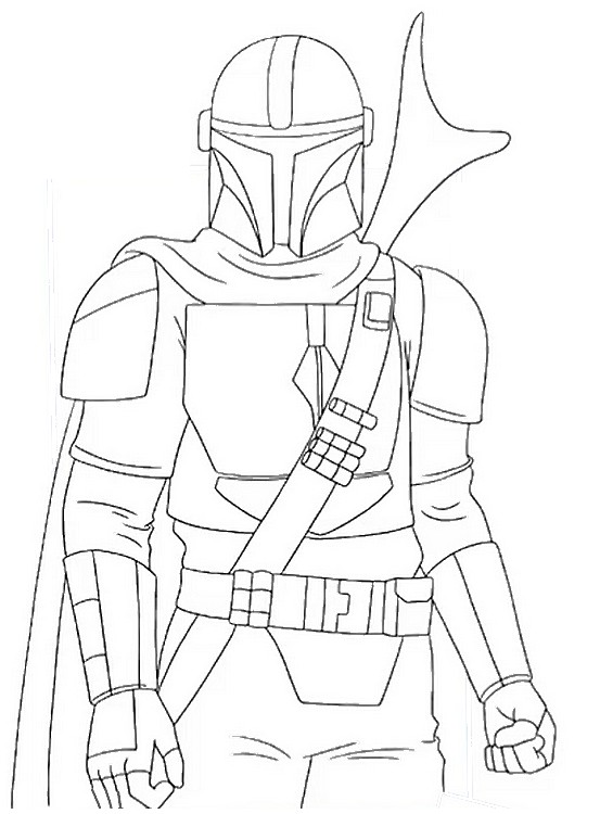 The child printable coloring page. Mandalorian Printable - Printable Word Searches