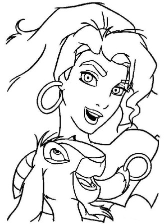 Original artworks traditionally hand drawn by . The Hunchback Of Notre Dame Coloring Pages Beautiful Esmeralda Coloring Home