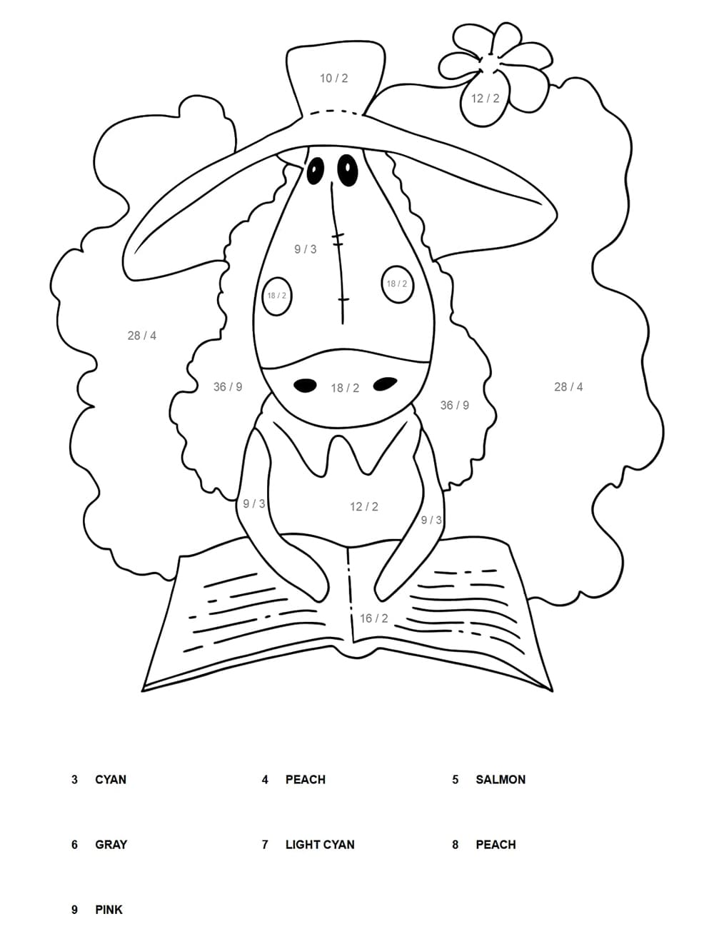 printable division color by number worksheet coloring page free printable coloring pages for kids