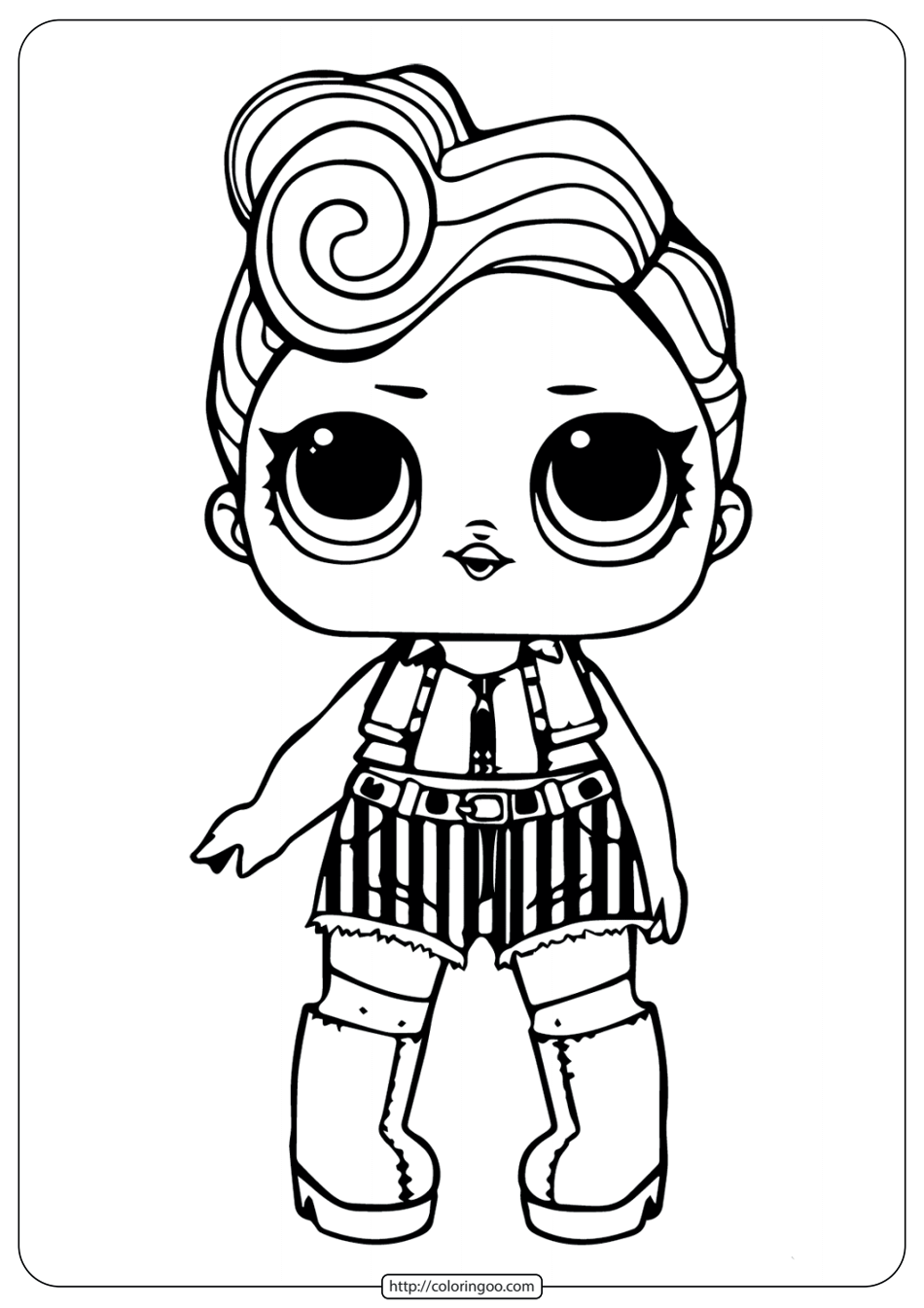 printable lol doll funky coloring pages