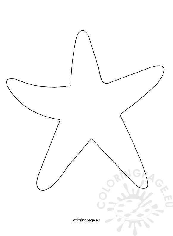 Select from 44884 printable crafts of cartoons, nature, animals and many more. Starfish Template Coloring Page