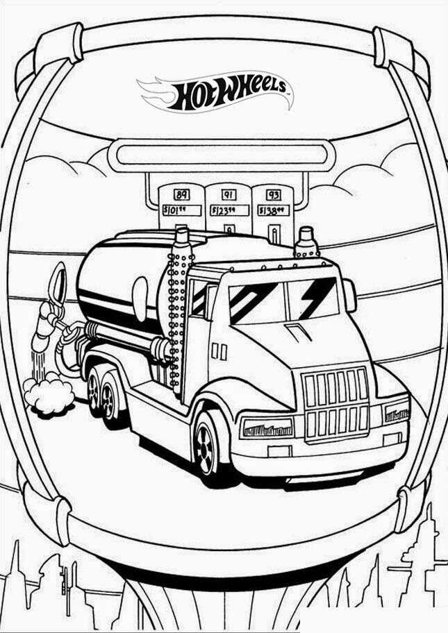Each printable highlights a word that starts. Hot Wheels Tank Truck At The Gas Station Coloring Pages Hot Wheels Coloring Pages Coloring Pages For Kids And Adults