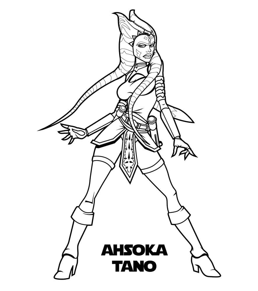 Ahsoka tano is best known as jedi padawan, anakin skywalker's apprentice during the clone wars. Ahsoka Coloring Pages Coloring Pages For Kids And Adults