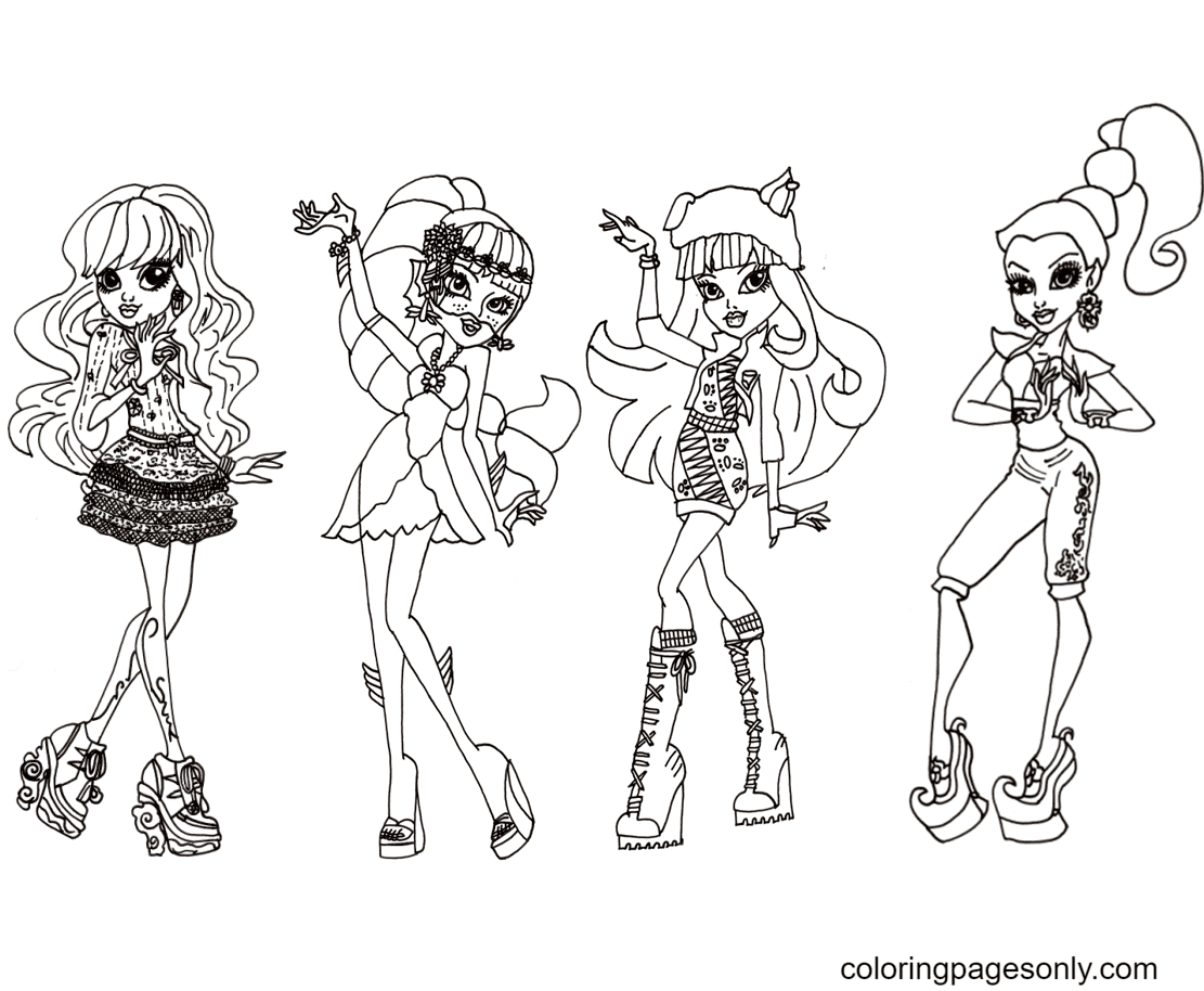 These spring coloring pages are sure to get the kids in the mood for warmer weather. Printable Monster High Coloring Pages Monster High Coloring Pages Coloring Pages For Kids And Adults