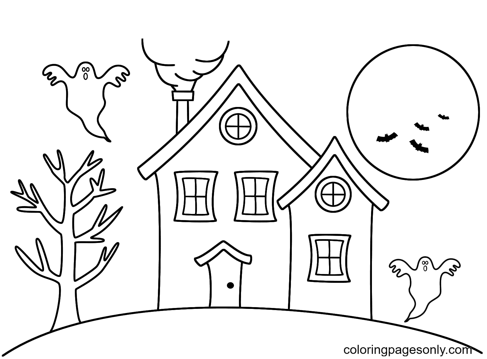 The spruce / wenjia tang take a break and have some fun with this collection of free, printable co. Haunted House Free Coloring Pages Haunted House Coloring Pages Coloring Pages For Kids And Adults