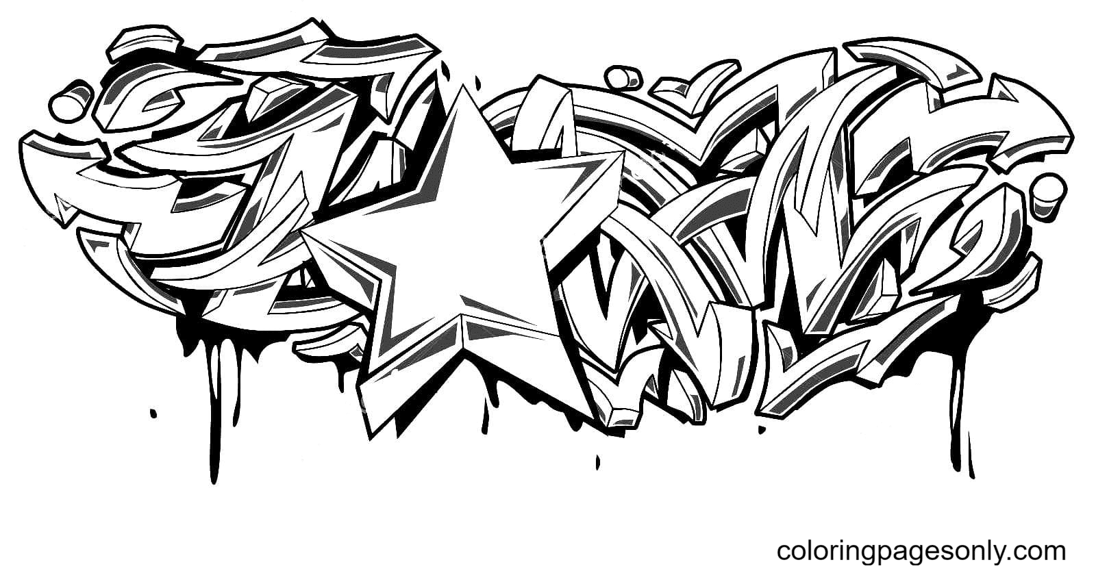 Top secret coloring page printable. With A Star Coloring Pages Graffiti Coloring Pages Coloring Pages For Kids And Adults