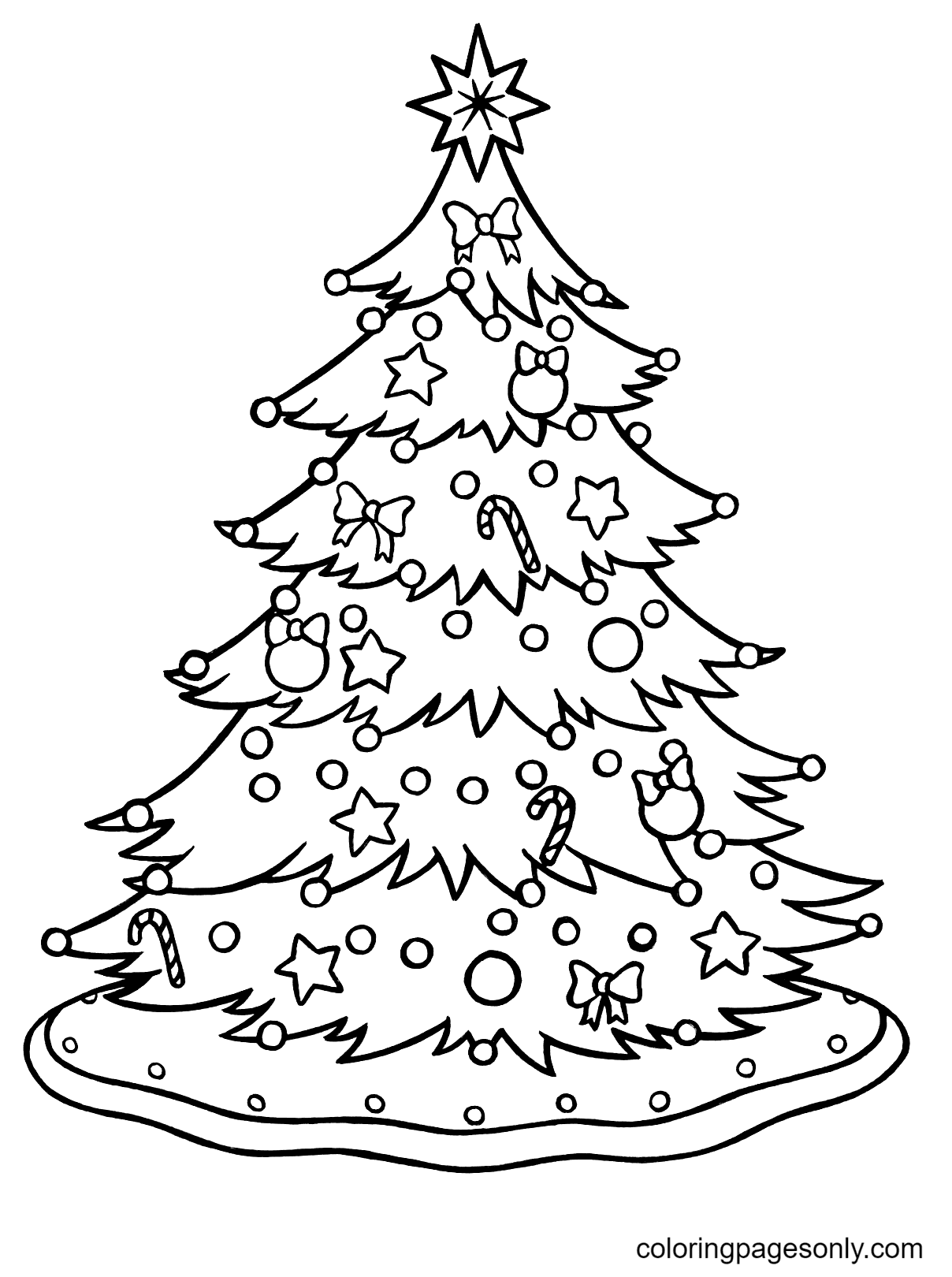 Download and print free paw patrol christmas coloring pages. Beautiful Big Christmas Tree Coloring Pages Christmas Tree Coloring Pages Coloring Pages For Kids And Adults