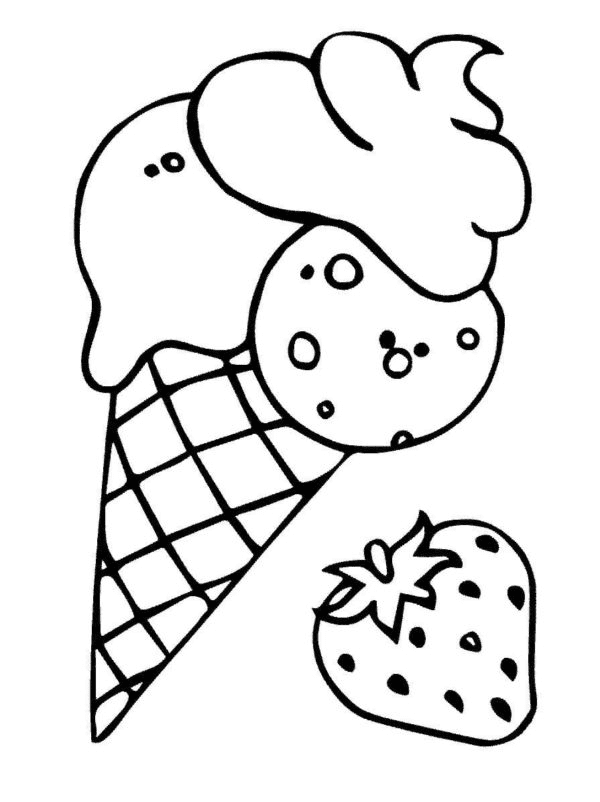 There are several common problems that affect ice machines regardless if you have a manitowoc usa or kenmore ice. Ice Cream With Strawberry Coloring Pages Ice Cream Coloring Pages Coloring Pages For Kids And Adults