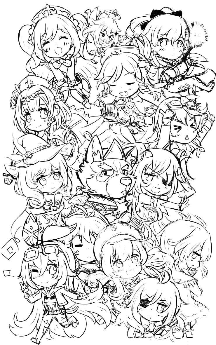 Plus, it's an easy way to celebrate each season or special holidays. Chibi Genshin Impact Coloring Pages Genshin Impact Coloring Pages Coloring Pages For Kids And Adults