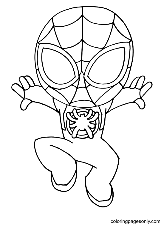 Spider man into the spider verse coloring pages printable and coloring book to print for free. Cute Miles Morales Coloring Pages Miles Morales Coloring Pages Coloring Pages For Kids And Adults