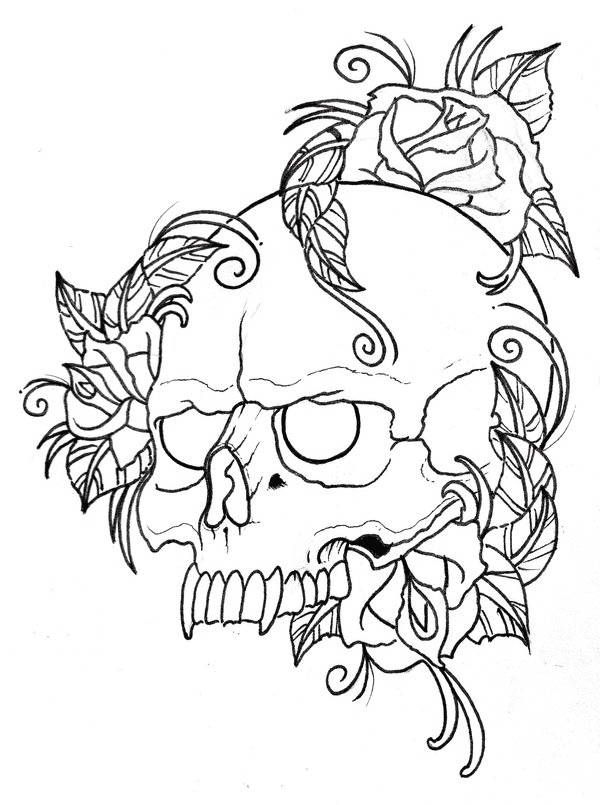 skull rose tattoo coloring pages skull coloring pages coloring pages for kids and adults