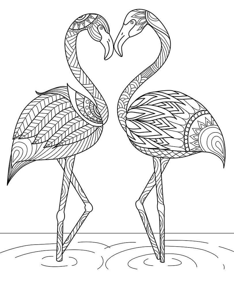 Coloring Page Flamingo / Graceful Flamingo Adult Coloring Page Favecrafts Com -