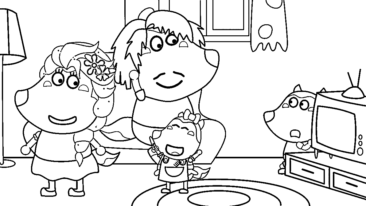 Aspiring stylists, get creative with a fun, funky hair coloring page! Lucy S Hair Salon Coloring Pages Wolfoo Coloring Pages Coloring Pages For Kids And Adults