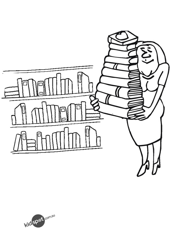 library coloring pages to download and print for free