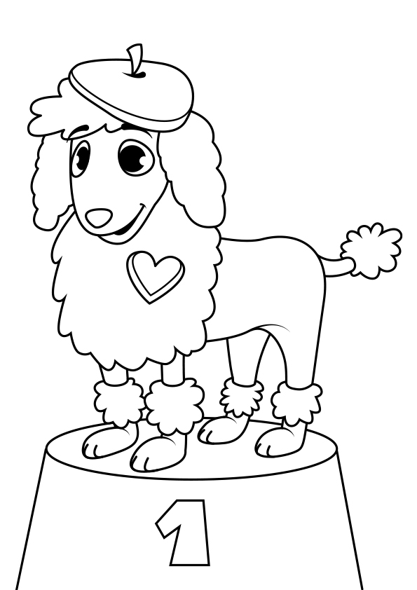 Make every poodle the same or create a series of pictures that explores the many colors that poodles can wear. Poodle Coloring Pages to download and print for free