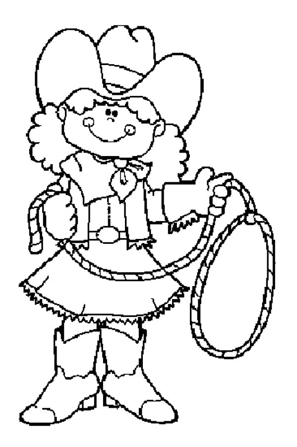 cowgirl coloring pages to download and print for free