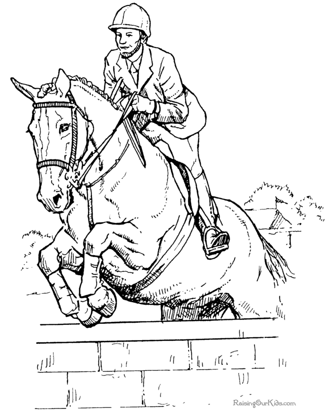 horse riding coloring pages download and print for free